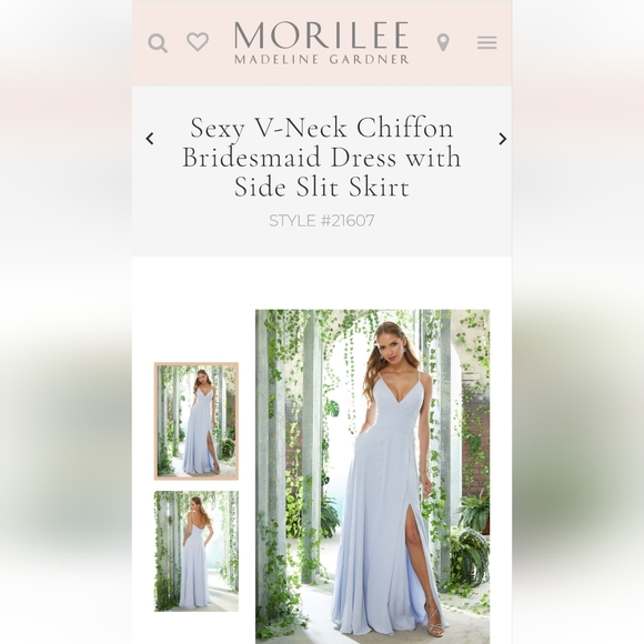 Mori Lee Bridesmaid Dress Style #21607 - Picture 7 of 13